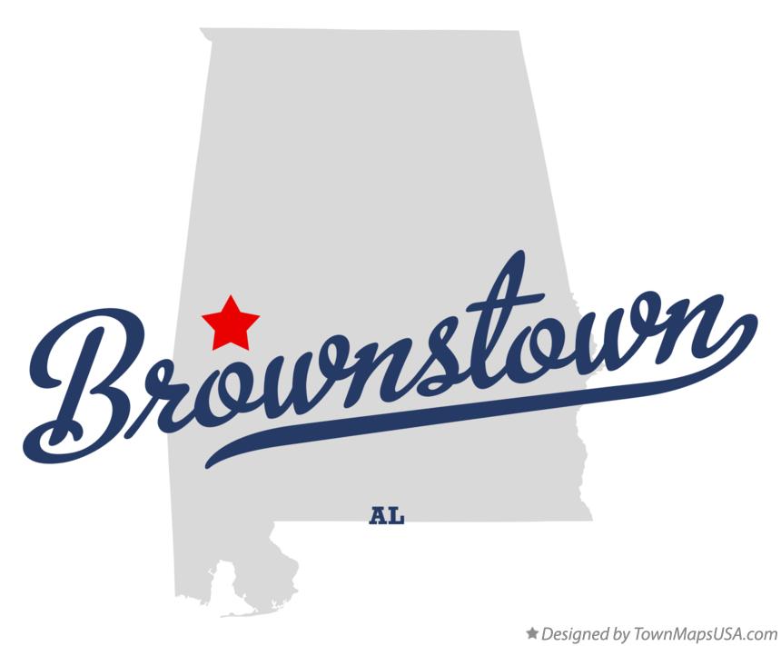 Map of Brownstown Alabama AL
