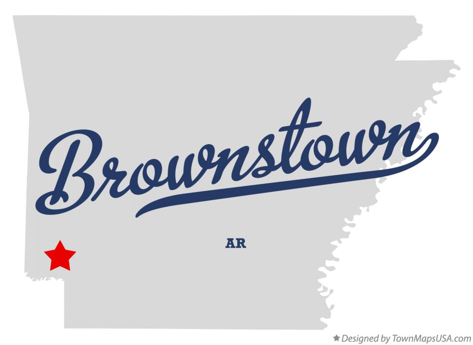Map of Brownstown Arkansas AR