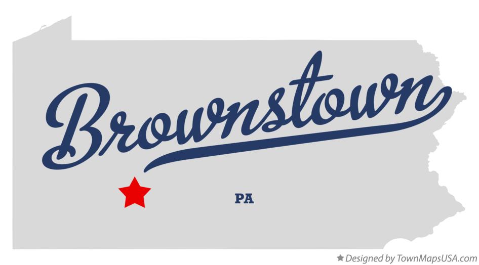 Map of Brownstown Pennsylvania PA