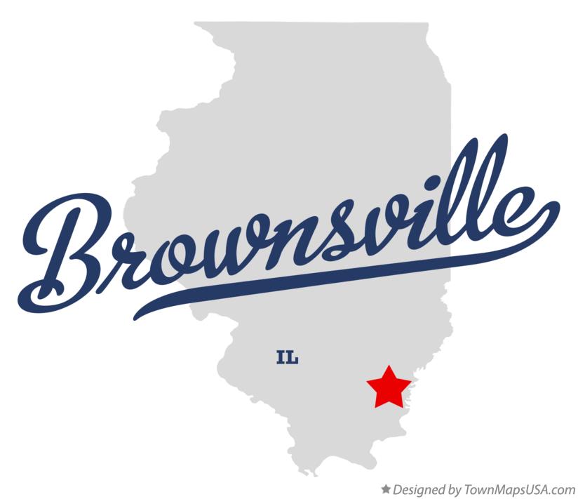 Map of Brownsville Illinois IL