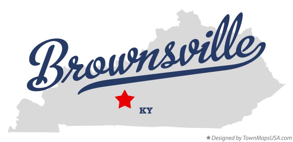 Map of Brownsville Kentucky KY