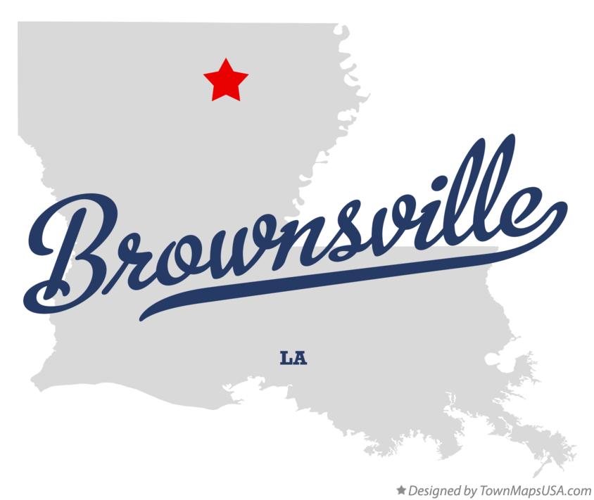 Map of Brownsville Louisiana LA