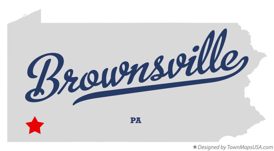 Map of Brownsville Pennsylvania PA