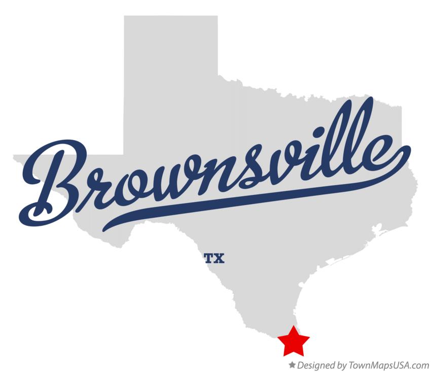Map of Brownsville Texas TX