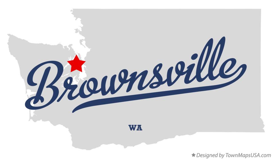 Map of Brownsville Washington WA