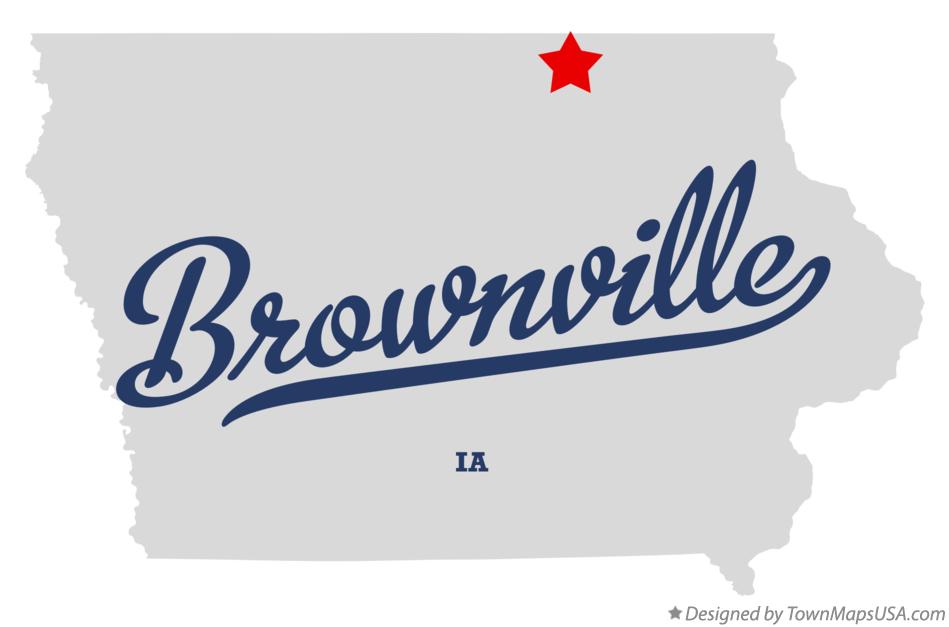 Map of Brownville Iowa IA