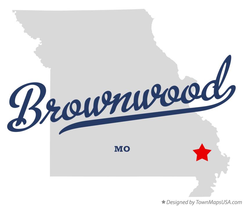 Map of Brownwood Missouri MO
