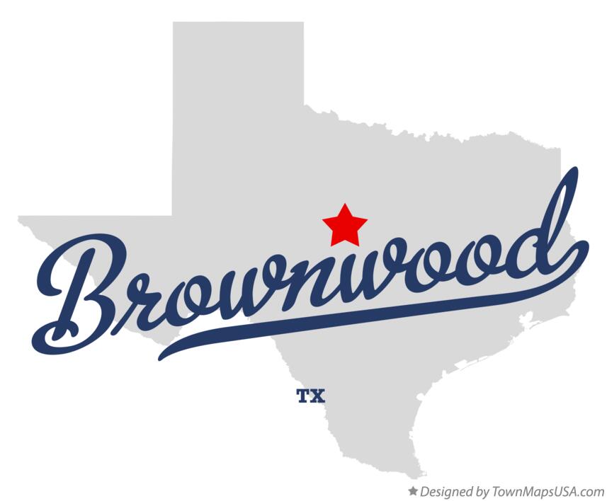 Map of Brownwood Texas TX