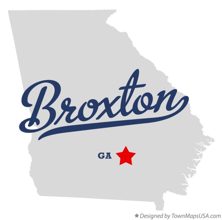 Map of Broxton Georgia GA