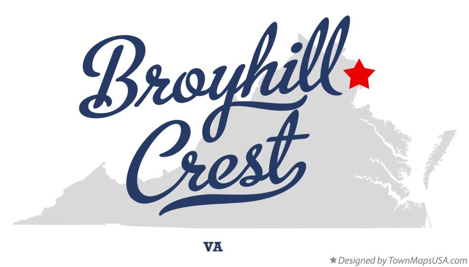 Map of Broyhill Crest Virginia VA