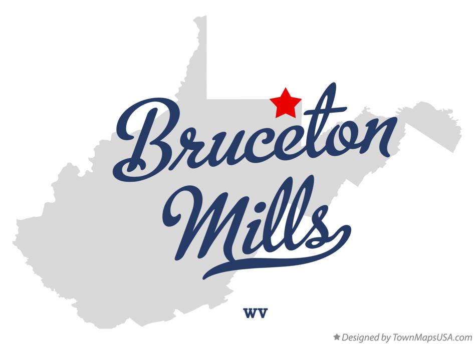 Map of Bruceton Mills West Virginia WV