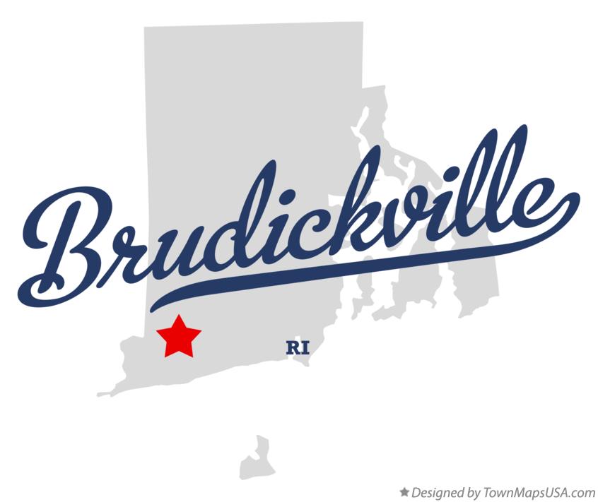 Map of Brudickville Rhode Island RI