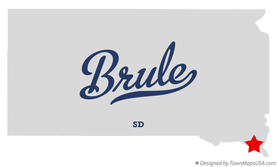 Map of Brule South Dakota SD
