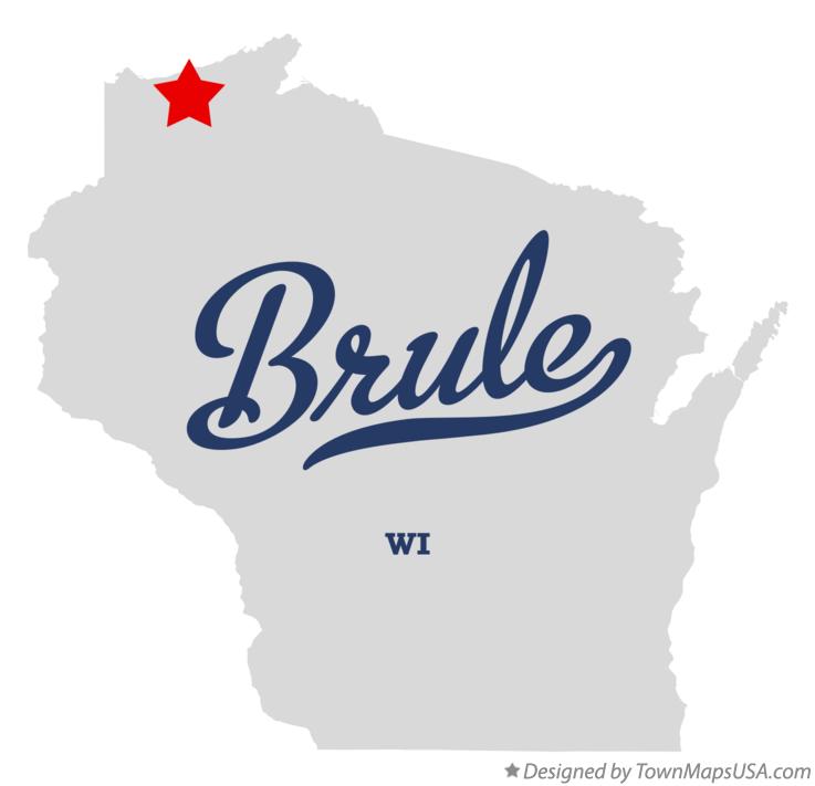 Map of Brule Wisconsin WI