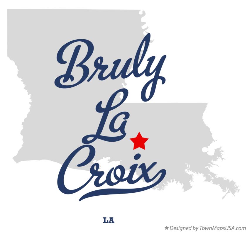 Map of Bruly La Croix Louisiana LA