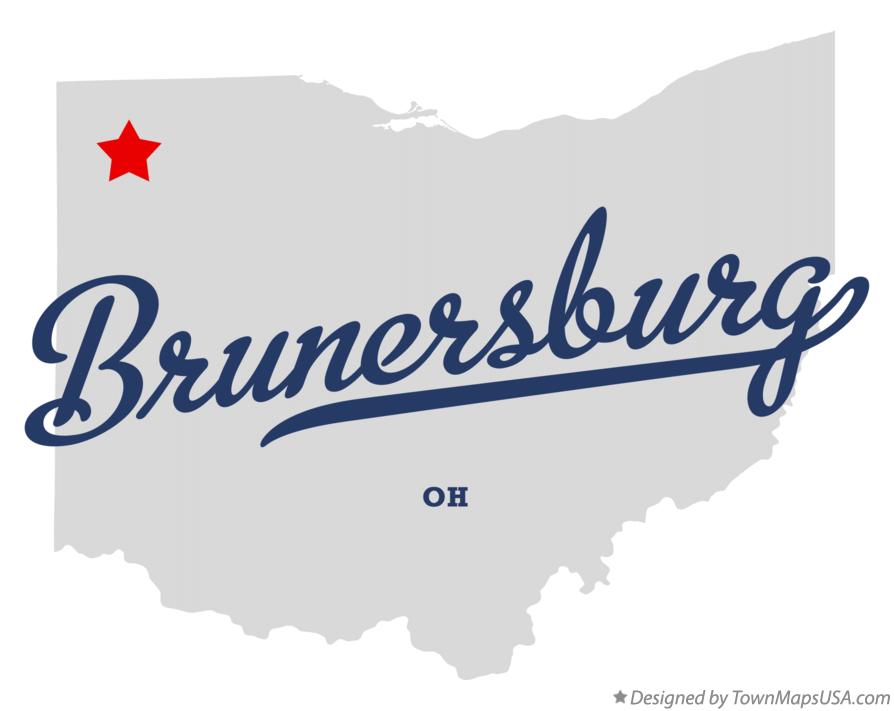 Map of Brunersburg Ohio OH