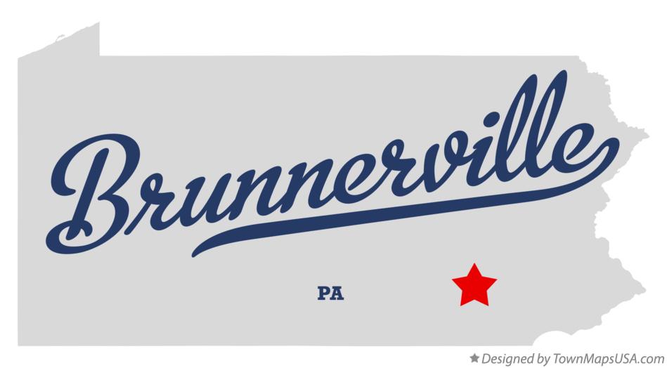 Map of Brunnerville Pennsylvania PA