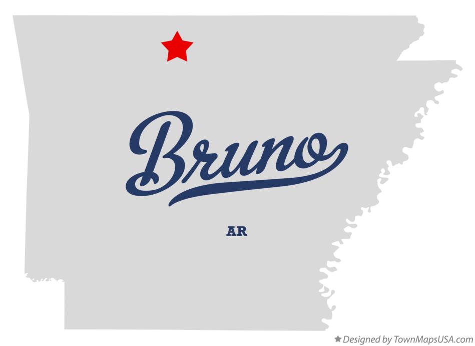 Map of Bruno Arkansas AR
