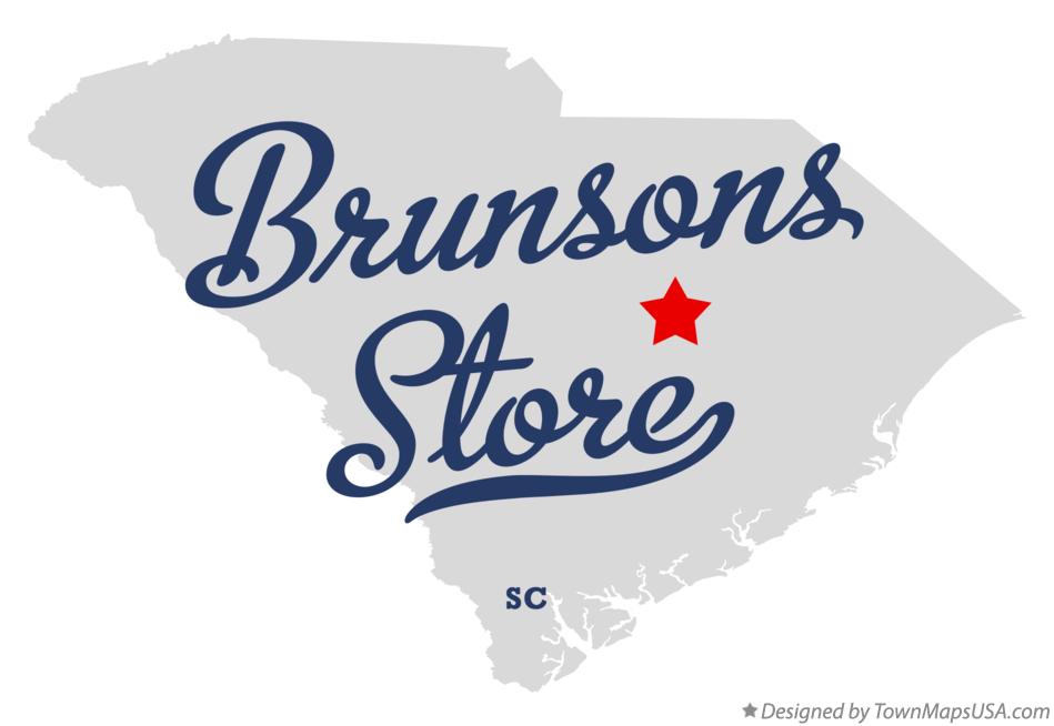 Map of Brunsons Store South Carolina SC