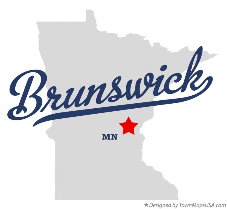 Map of Brunswick Minnesota MN
