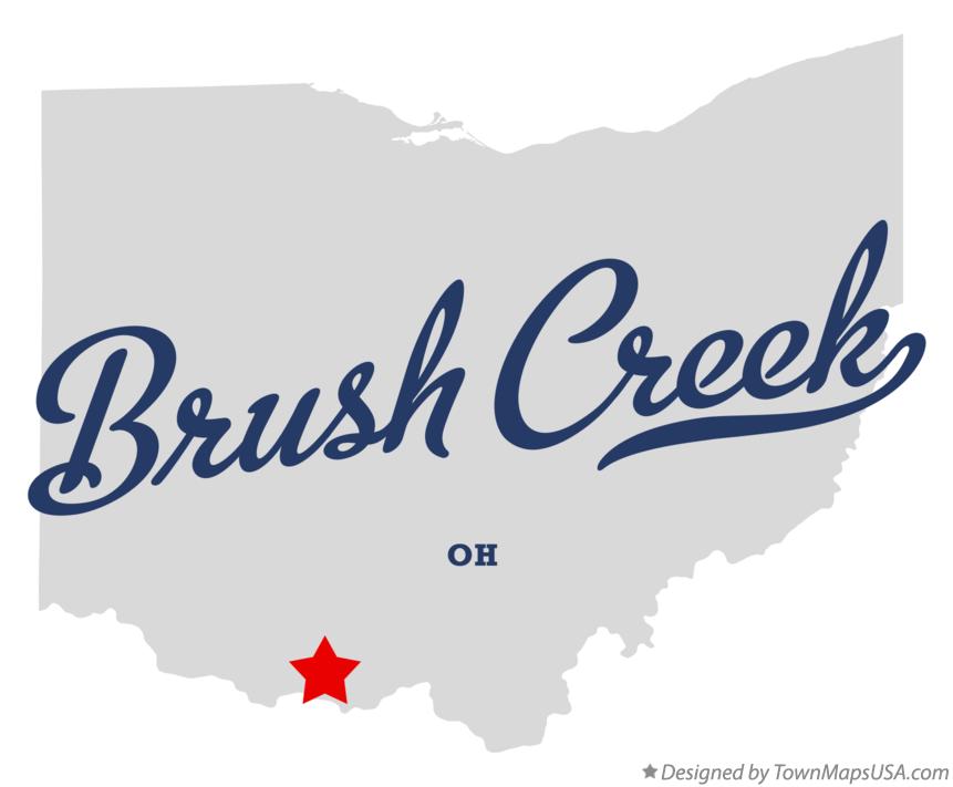Map of Brush Creek Ohio OH