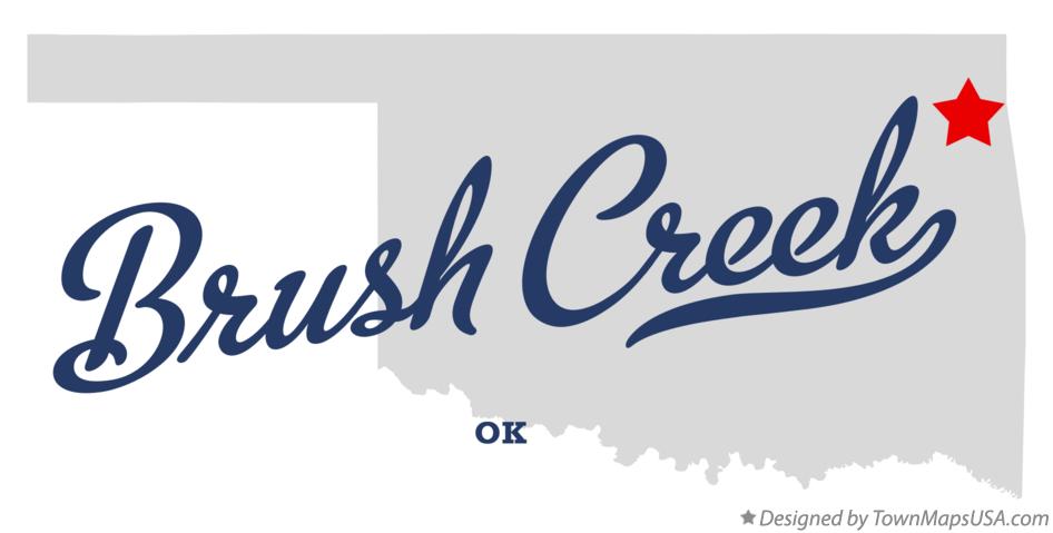Map of Brush Creek Oklahoma OK
