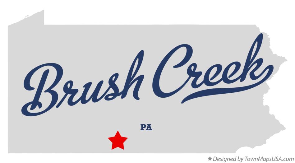 Map of Brush Creek Pennsylvania PA