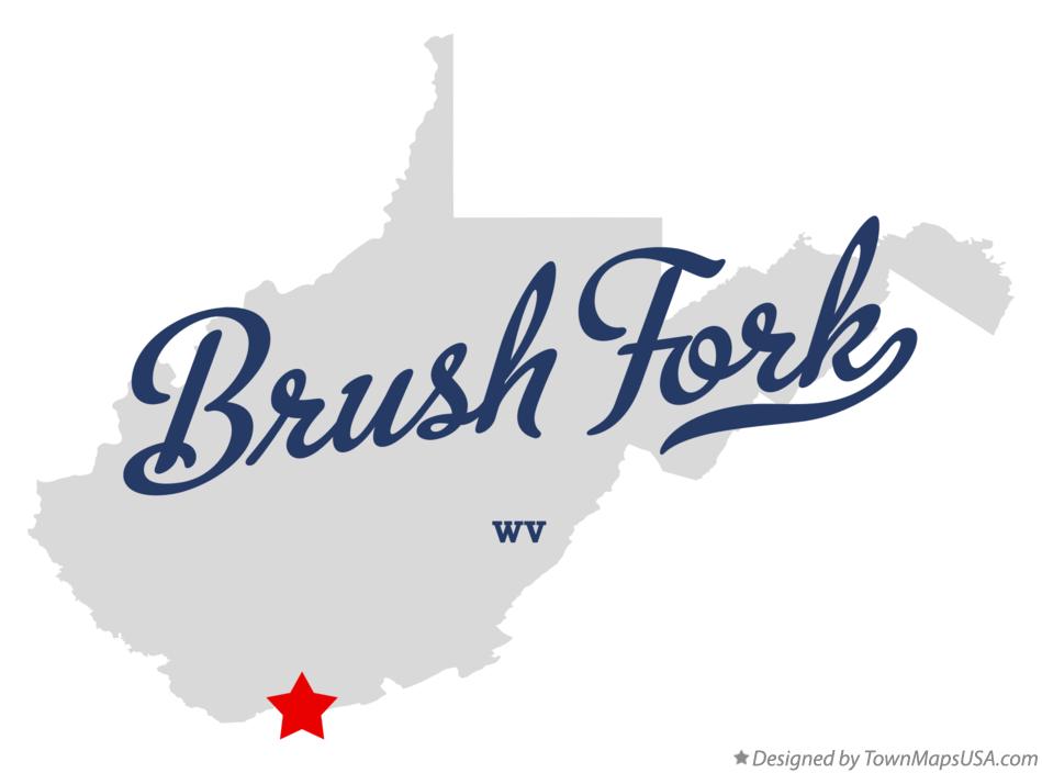 Map of Brush Fork West Virginia WV