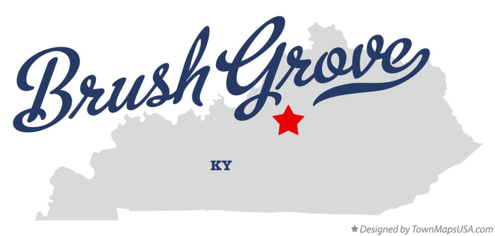 Map of Brush Grove Kentucky KY