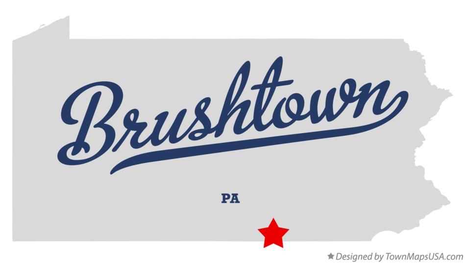 Map of Brushtown Pennsylvania PA