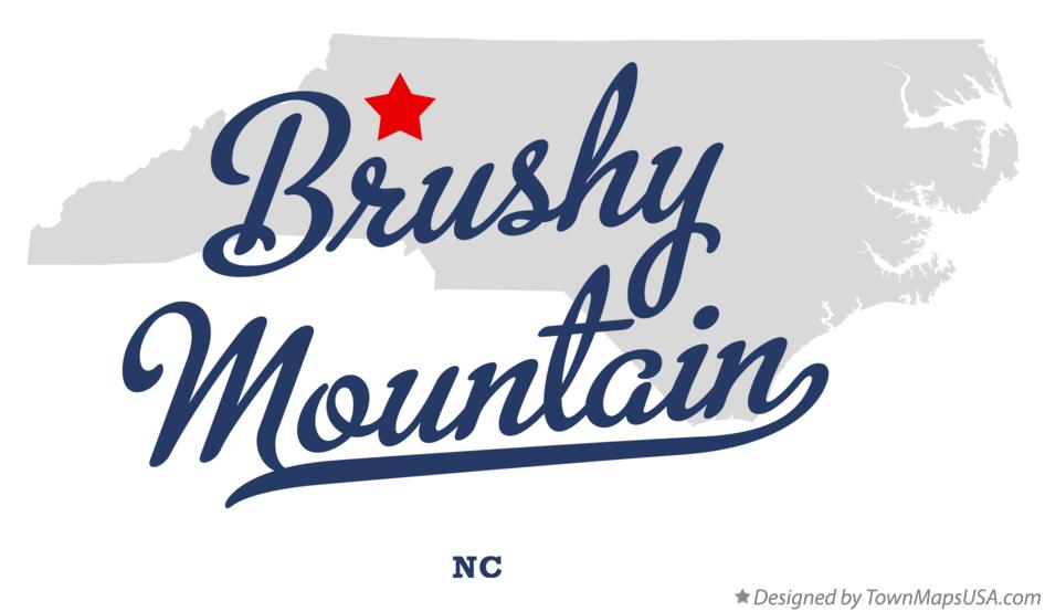 Map of Brushy Mountain North Carolina NC