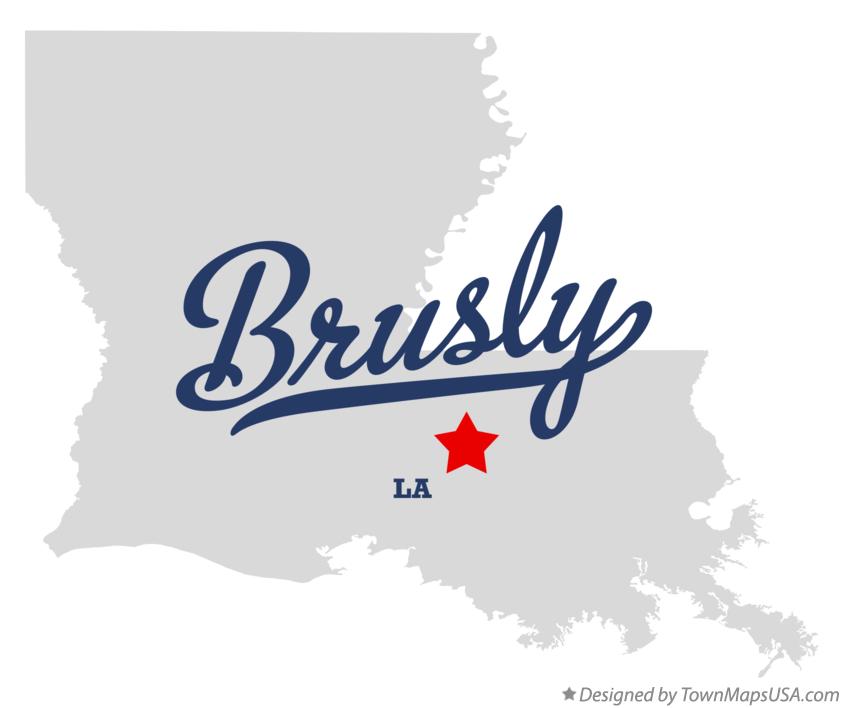 Map of Brusly Louisiana LA