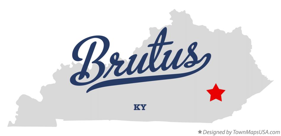 Map of Brutus Kentucky KY