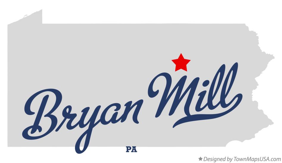 Map of Bryan Mill Pennsylvania PA