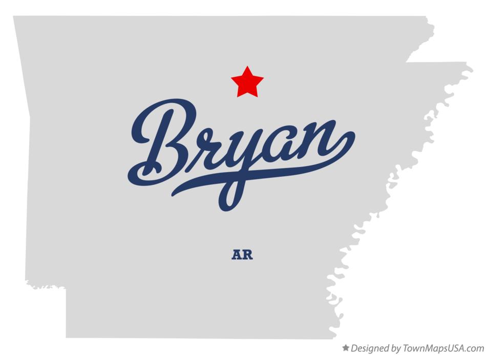 Map of Bryan Arkansas AR