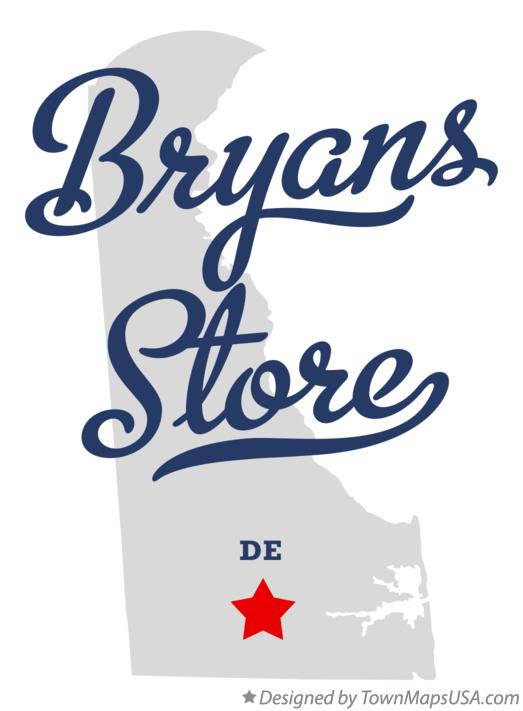 Map of Bryans Store Delaware DE