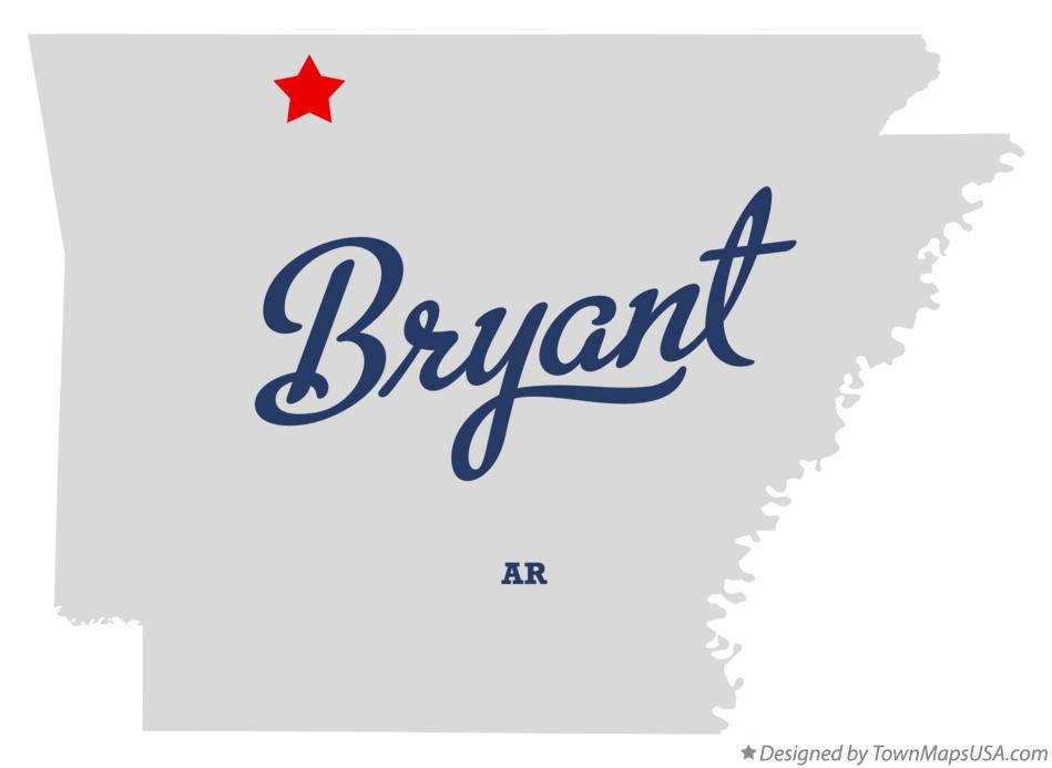 Map of Bryant Arkansas AR