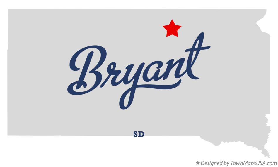 Map of Bryant South Dakota SD