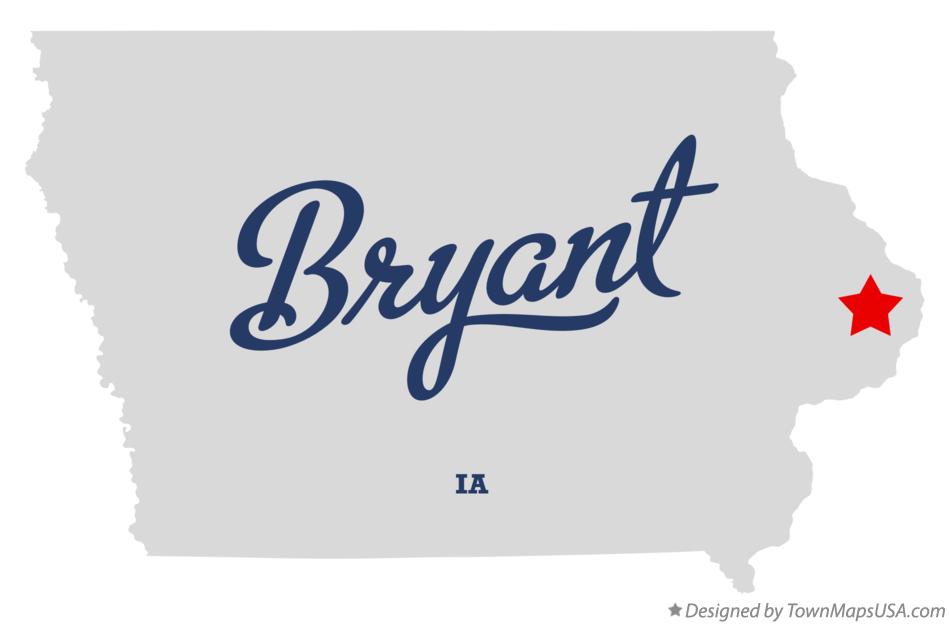 Map of Bryant Iowa IA