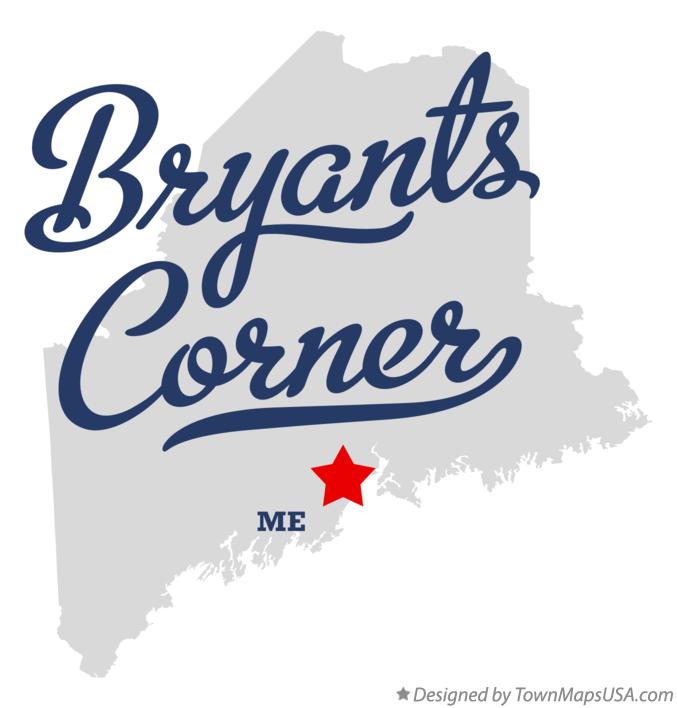 Map of Bryants Corner Maine ME