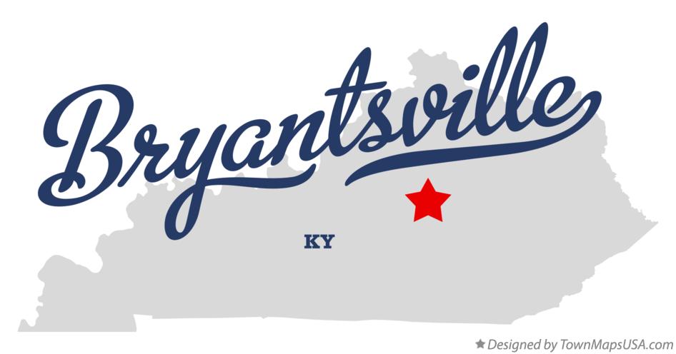 Map of Bryantsville Kentucky KY