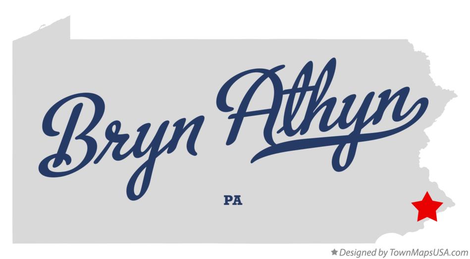 Map of Bryn Athyn Pennsylvania PA