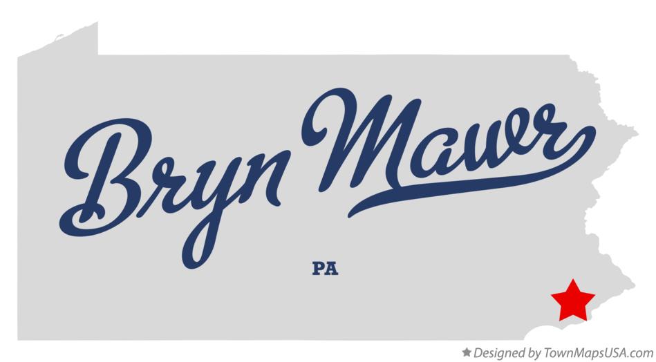 Map of Bryn Mawr Pennsylvania PA