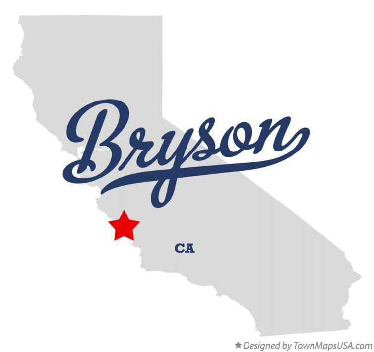 Map of Bryson California CA