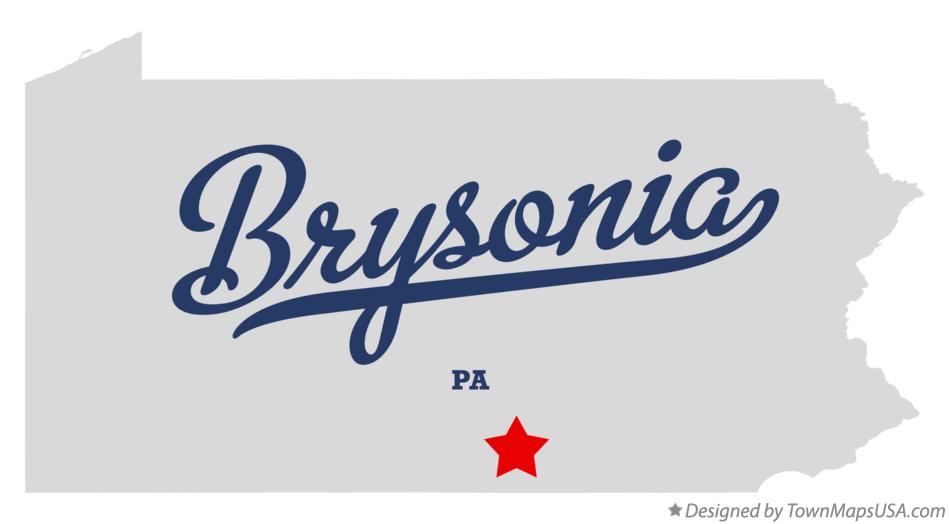 Map of Brysonia Pennsylvania PA