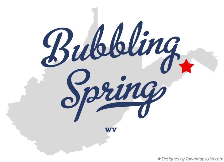 Map of Bubbling Spring West Virginia WV