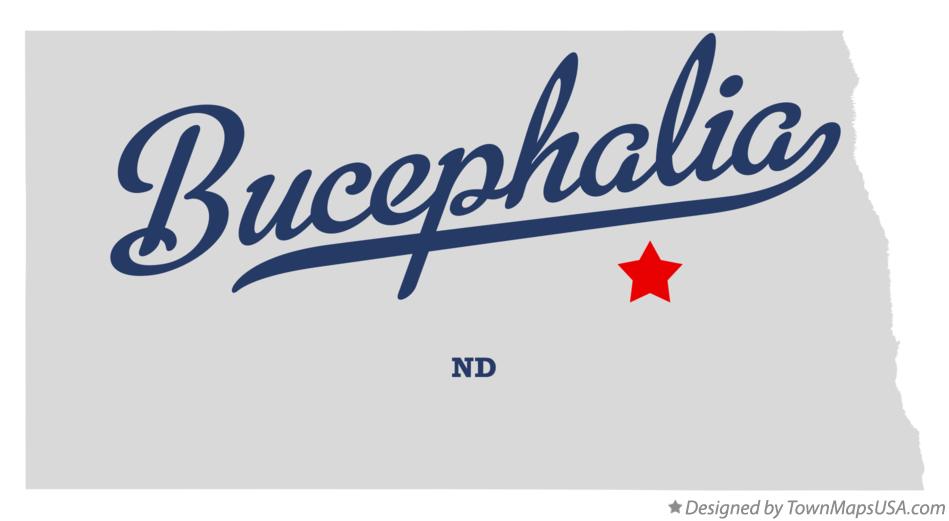 Map of Bucephalia North Dakota ND