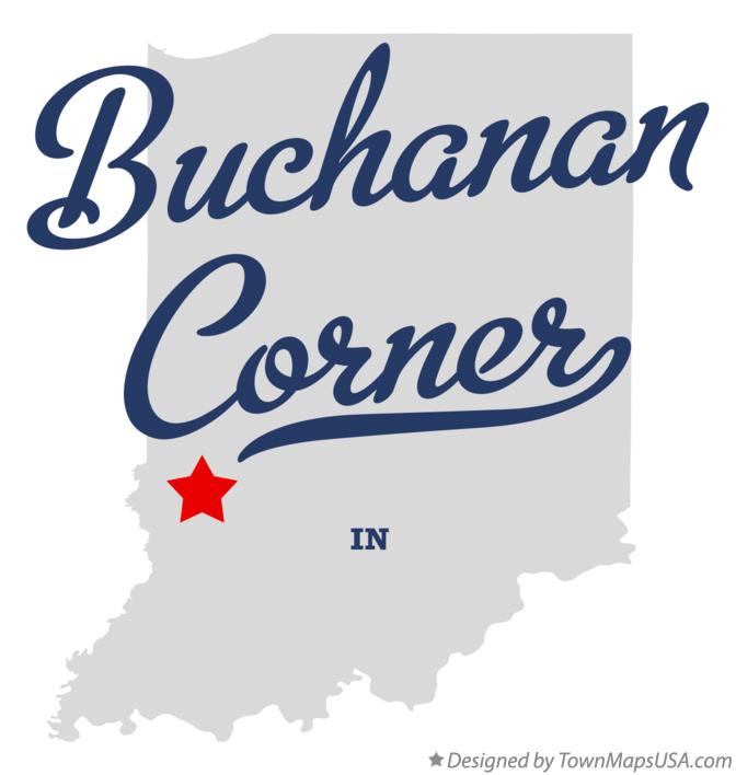 Map of Buchanan Corner Indiana IN