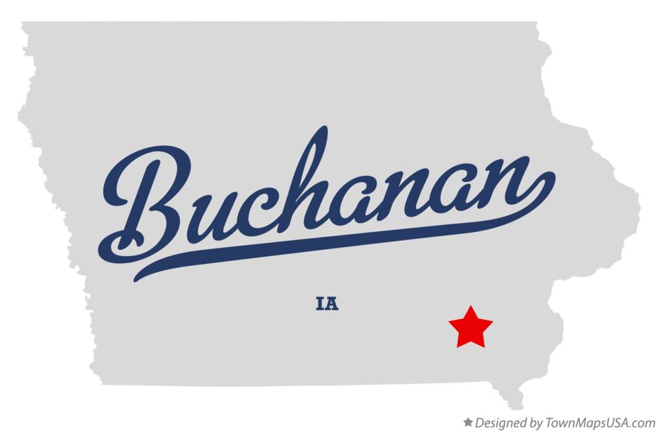 Map of Buchanan Iowa IA
