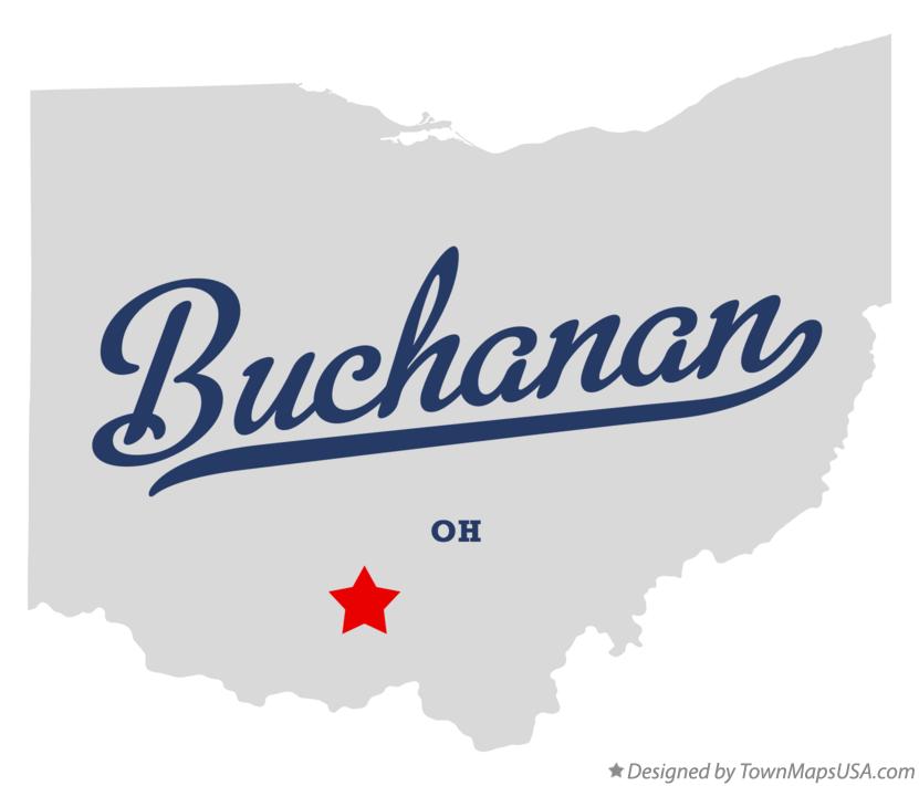 Map of Buchanan Ohio OH